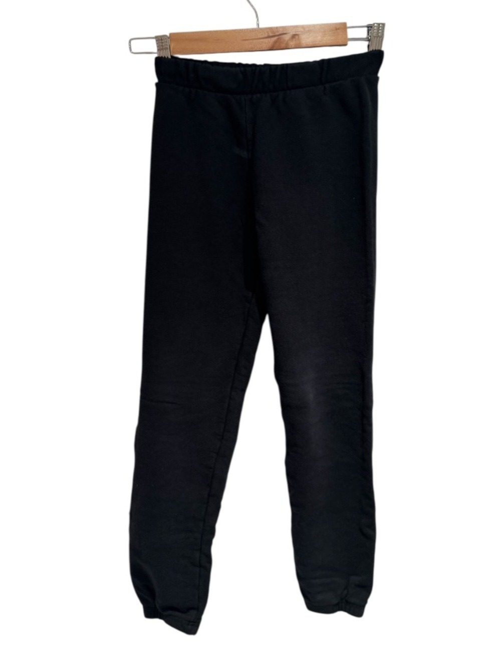 BUTTER SOFT black sweatpants joggers with monochromatic branding - size 8/10